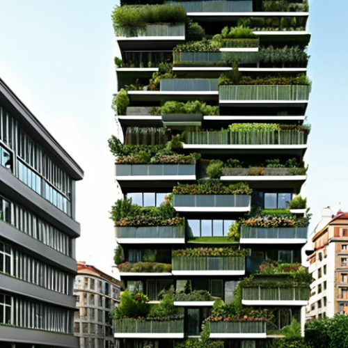 Home 4 **
A lush, green vertical forest building in Istanbul, showcasing a variety of native Turkish plants covering the facade. Depict the building blending seamlessly into the cityscape, emphasizing the biodiversity and integration of nature within an urban environment. The image should highlight the building's structural design, making it look stable and realistic.
**