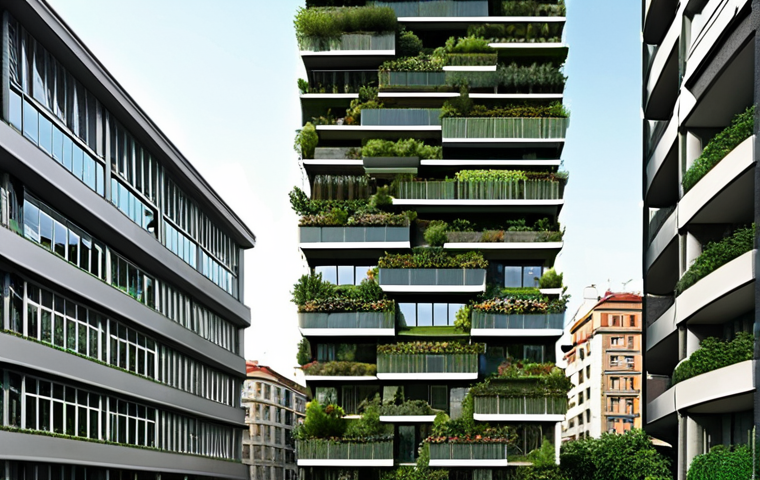 **
A lush, green vertical forest building in Istanbul, showcasing a variety of native Turkish plants covering the facade. Depict the building blending seamlessly into the cityscape, emphasizing the biodiversity and integration of nature within an urban environment. The image should highlight the building's structural design, making it look stable and realistic.
**
